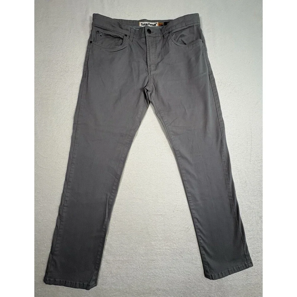 Tailor Vintage New Canaan Gray Slim Fit Comfort Stretch Pants Men’s 36x30 Chino